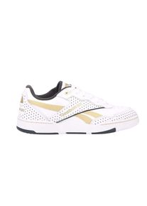 Reebok - "BB 4000 II" Metallic Sneaker f&uuml;r Damen, Leder (Wei&szlig; Gold)