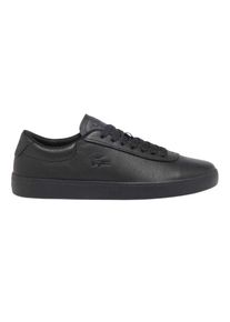 Lacoste - "Baseshot" Sneaker f&uuml;r Herren, Leder, Flach (Schwarz)