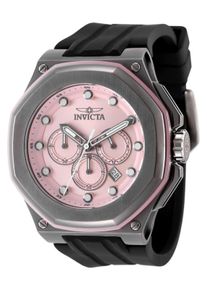 Invicta Akula 49141 Herrenuhr - Quarzwerk - Edelstahl mit rosa Zifferblatt - 50 mm