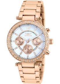 Invicta Angel 21558 Damenuhr - Quarzwerk - Edelstahl mit wei&szlig;em Zifferblatt - 36 mm
