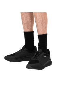 BOSS - "TTNM EVO" Sneaker f&uuml;r Herren, Leder, Klobiger Absatz (Schwarz)