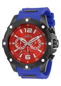 Invicta I-Force 34020 Herrenuhr - Quarzwerk - Edelstahl mit rotem Zifferblatt - 50 mm