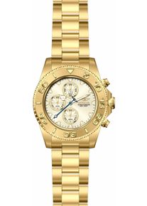 Invicta OCEAN VOYAGE 47654 Herrenuhr - Quarzwerk - Edelstahl mit goldenem Zifferblatt - 43 mm