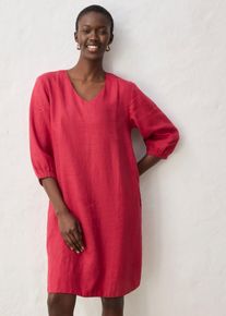 bonprix Kleid aus reinem Leinen 3/4 Arm, rot, Gr.38, Kurzes Leinenkleid mit lockerer Passform und Raglan&auml;rmeln, aus Leinen
