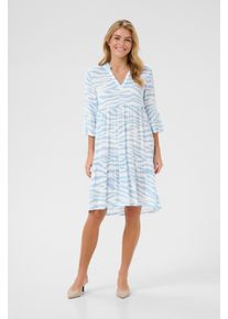 Kaffe Kleid A-shape blue white