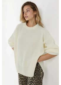Strukturierter Rundhalsausschnitt Strickpullover