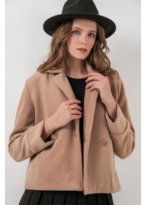 Strukturierte Doppelreiherjacke