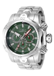 Invicta Venom 47909 Herrenuhr - Quarzwerk - Edelstahl mit gr&uuml;nem Zifferblatt - 54 mm