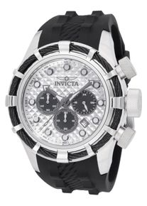 Invicta Bolt 49163 Herrenarmbanduhr - Quarzwerk - Edelstahl mit Silbernem Zifferblatt - 50 mm