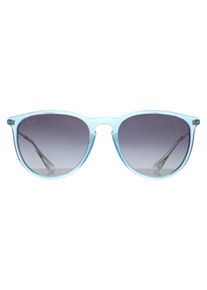 Ray-Ban Rund Damen Transparent Hellblau Grau Blau Gradient RB4171 Erika