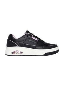 Skechers - "Uno Court" Sneaker f&uuml;r Damen, Leder (Schwarz/Flieder)