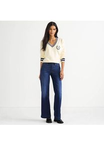 LANDS' END Recover Jeans High Waist mit weitem Bein in Plus-Gr&ouml;&szlig;e, Damen, size: plus, Blau, by Lands' End