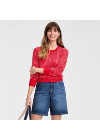 LANDS' END Soft Denim Mid Waist Jeansshorts 18 cm, Damen, size: regular, Wei&szlig;, Baumwoll-Mischung, by Lands' End