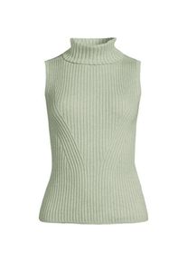 LANDS' END &Auml;rmelloser Rollkragenpullover, Damen,  Gr&uuml;n, Baumwolle/Baumwoll-Mischung/Nylon-Mischung, by Lands' End