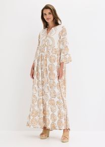 bonprix Tunika-Kleid aus flie&szlig;ender Viskose, wei&szlig;, Gr.50, sommerliches Tunika-Kleid aus flie&szlig;ender Viskose mit kleiner Knopfleiste vorne am Ausschnitt, aus Viskose