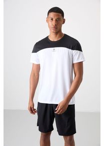 Herren-Farbenblockiertes Rundhals-T-Shirt