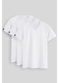 Herren Baumwolle Elastan V-Ausschnitt T-Shirt