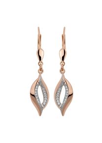OROLINO Ohrringe 585 Gold ros&eacute; mit 28 Brillanten 0,10ct.