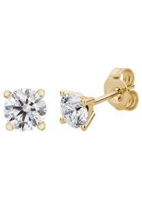 Lyomi Ohrstecker 585/- Gelbgold 2 synth. Diam. 1,0 ct.