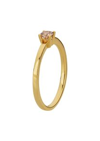 OROLINO Ring 585/- Gelbgold glanz 1 Brill. 0,25ct. braun