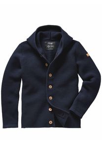 Liebling Herren Strickjacke Karl Georg Blau 100 % Schurwolle