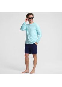 LANDS' END Langarm-Badeshirt f&uuml;r Herren, Herren, size: regular, Blau, by Lands' End