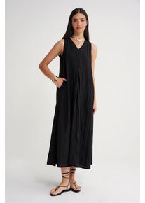 V-Ausschnitt Maxikleid
