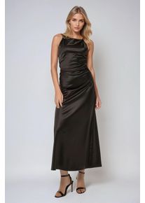 Satin-Maxikleid