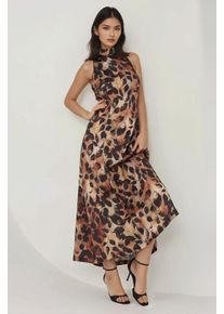Bedrucktes Halterneck-Maxi-Kleid