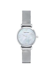 Emporio Armani AR1955 Perlmutt-Mesh-Armband Damenuhr