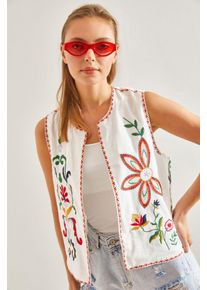 Bestickte Baumwoll-Polyester-Weste