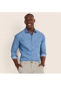 LANDS' END Leichtes Jeans-Hemd, Herren,  Blau, Baumwolle, by Lands' End