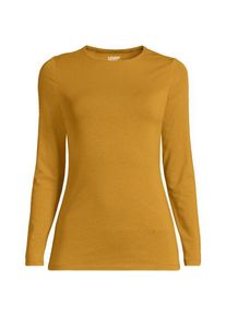 LANDS' END Shirt aus Baumwolle/Modal-Mix mit Rundausschnitt, Damen,  Gelb, Elasthan/Baumwolle Modal, by Lands' End