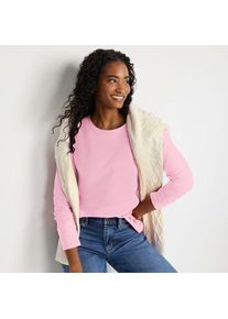LANDS' END Supima-Shirt, Langarm, Damen,  Pink, Baumwolle, by Lands' End