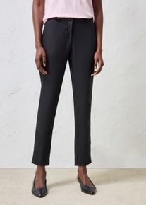 bonprix verk&uuml;rzte Hose aus reinem Leinen, schwarz, Gr.48, elegante schmale Hose aus Leinen Premium Qualit&auml;t, aus Leinen