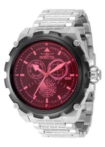 Invicta Coalition Forces 49200 Herrenuhr - Quarzwerk - Edelstahl mit pinkem Zifferblatt - 50 mm