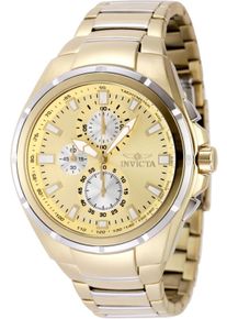 Invicta Sea Vulture 49085 Herrenuhr - Quarzwerk - Edelstahl mit goldenem Zifferblatt - 46 mm