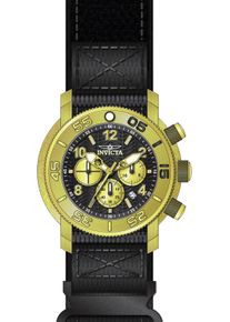 Invicta Coalition Forces 50098 Herrenuhr - Quarzwerk - Edelstahl mit schwarzem Zifferblatt - 50 mm