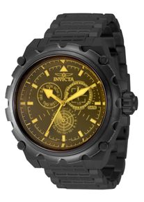 Invicta Coalition Forces 49201 Herrenuhr - Quarzwerk - Edelstahl mit gelbem Zifferblatt - 50 mm