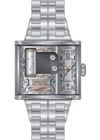 Invicta Artist 49474 Herrenuhr - Quarzwerk - Edelstahl mit silbernem Zifferblatt - 52 mm