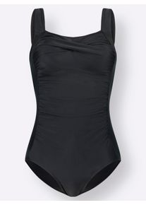 feel good sheego Gro&szlig;e Gr&ouml;&szlig;en Badeanzug in figurformender Machart, schwarz, Gr&ouml;&szlig;e 46B - Damen