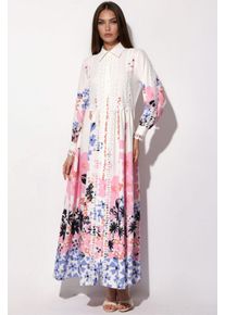 Blumen A-Linie Maxikleid
