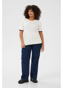 Kaffe Strickpullover Regular fit black offwhite