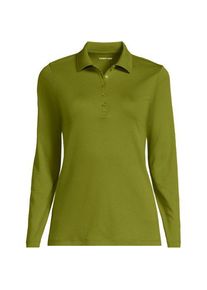 LANDS' END Supima-Poloshirt mit langen &Auml;rmeln f&uuml;r Damen in Petite-Gr&ouml;&szlig;e, Damen, size: petite, Gr&uuml;n, Baumwolle, by Lands' End