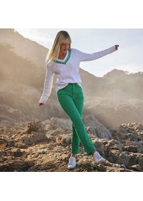 LANDS' END Slim Fit Shaping-Chinos, Damen,  Gr&uuml;n, Baumwolle, by Lands' End