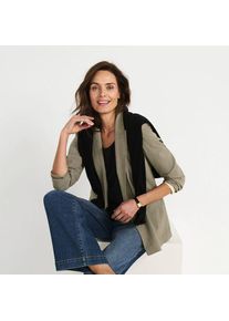 LANDS' END Blazer, Damen,  Braun, Viskose/Polyester-Mischung, by Lands' End