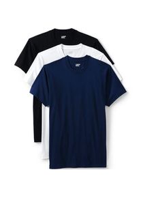 LANDS' END Kurzarm-Shirt mit Rundhalsausschnitt f&uuml;r Herren (3er-Set), Herren, size: regular, Sonstige, Baumwolle, by Lands' End
