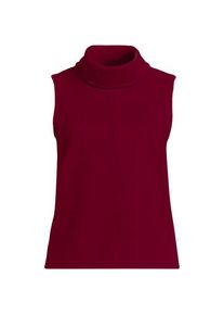 LANDS' END Softes &auml;rmelloses Jersey-Rollkragenshirt, Damen,  Rot, Baumwolle/Polyester/Baumwoll-Mischung, by Lands' End