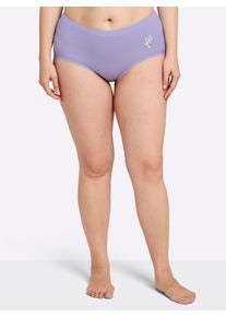 Speidel sheego Gro&szlig;e Gr&ouml;&szlig;en Slip aus supergek&auml;mmter Baumwolle, wei&szlig;-flieder-ros&eacute;, Gr&ouml;&szlig;e 46 - Damen