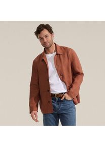 LANDS' END Premium Reinleinen-Hemdjacke, Herren, size: regular, Braun, by Lands' End